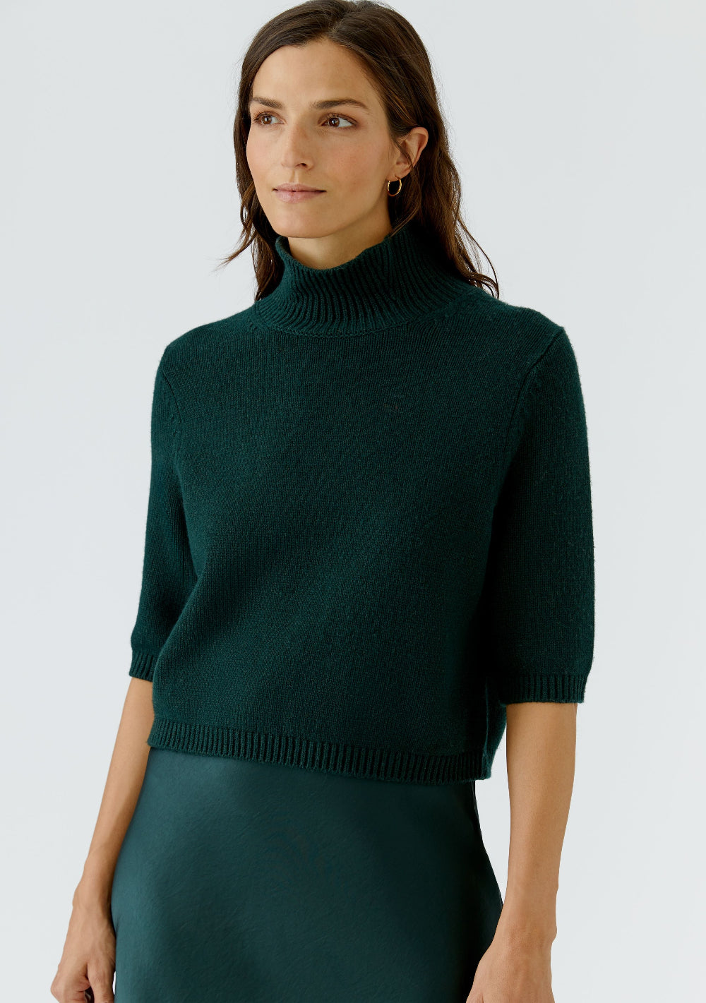 ♡ Halbarm-Pullover mit Stehkragen
