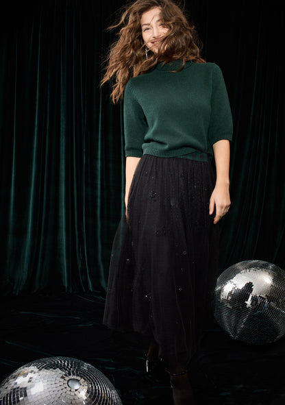 ♡ Halbarm-Pullover mit Stehkragen