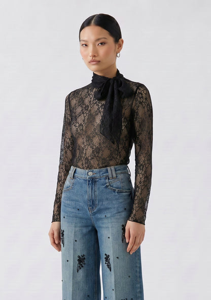 ♡ Transparente Spitzen-Bluse