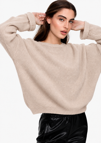 ♡ Strickpullover mit Krempelarm