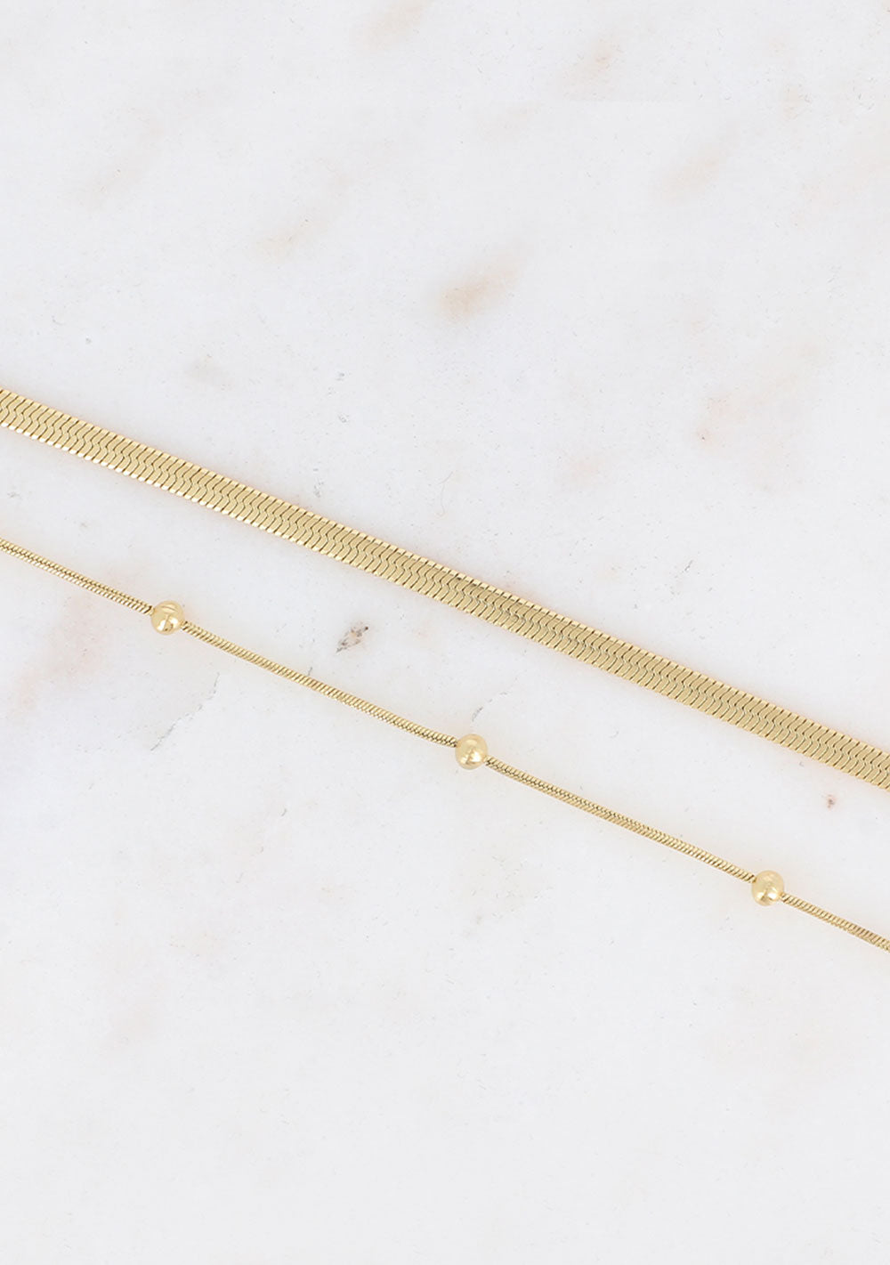 ♡ Doppelarmband mit Schlangengeflecht
