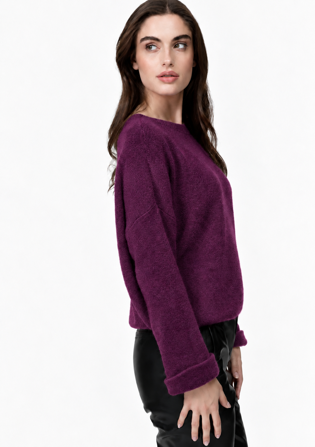 ♡ Strickpullover mit Krempelarm
