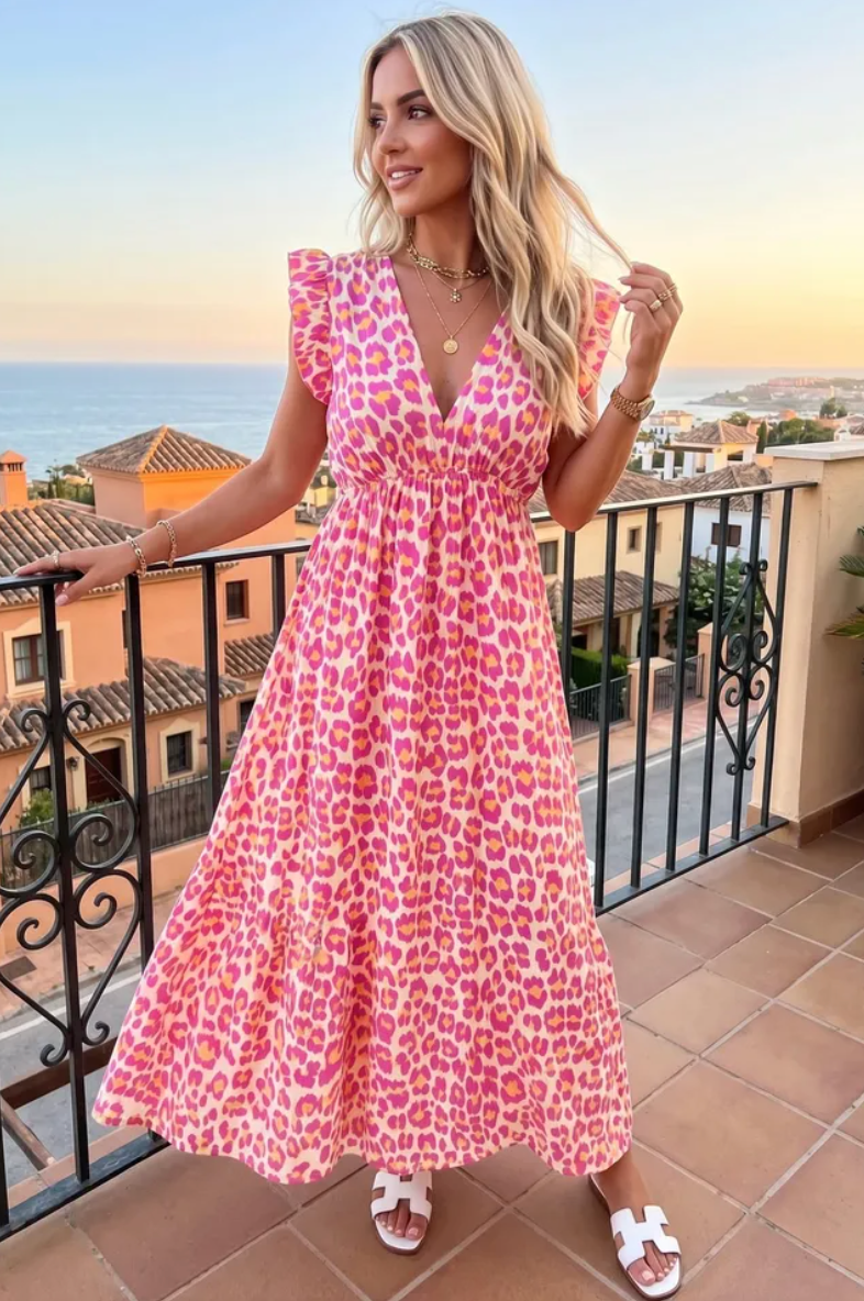 Midikleid, Leoprint