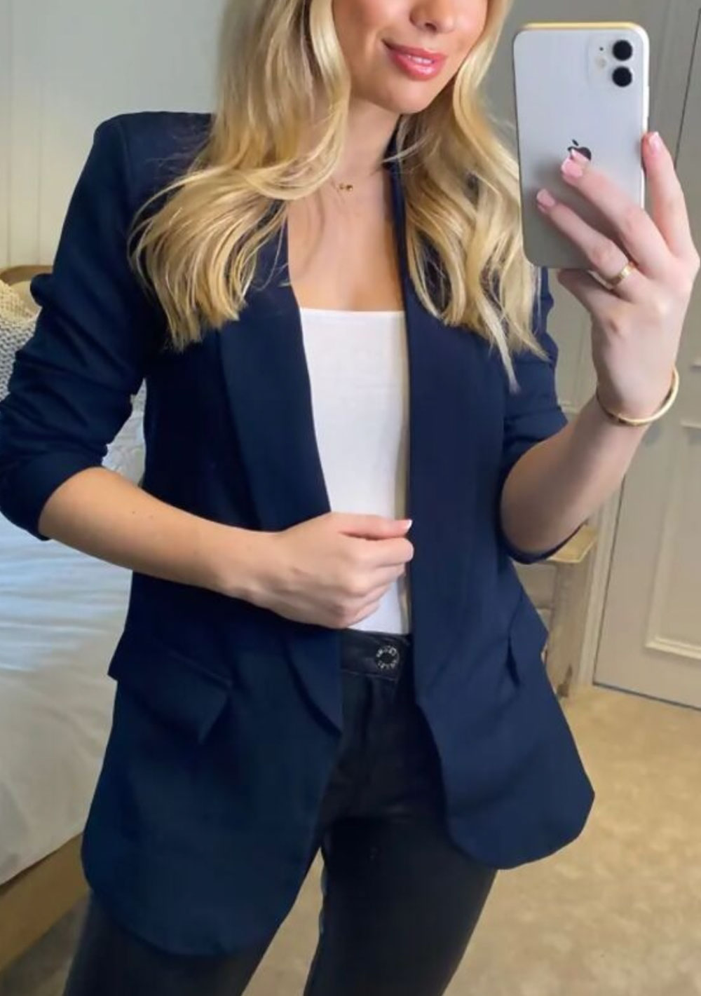 ♡ Offener Blazer mit geschopptem Arm