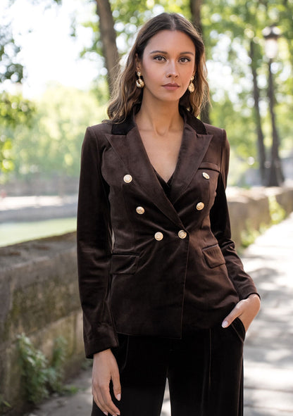 ♡ Samtblazer mit Goldknöpfen