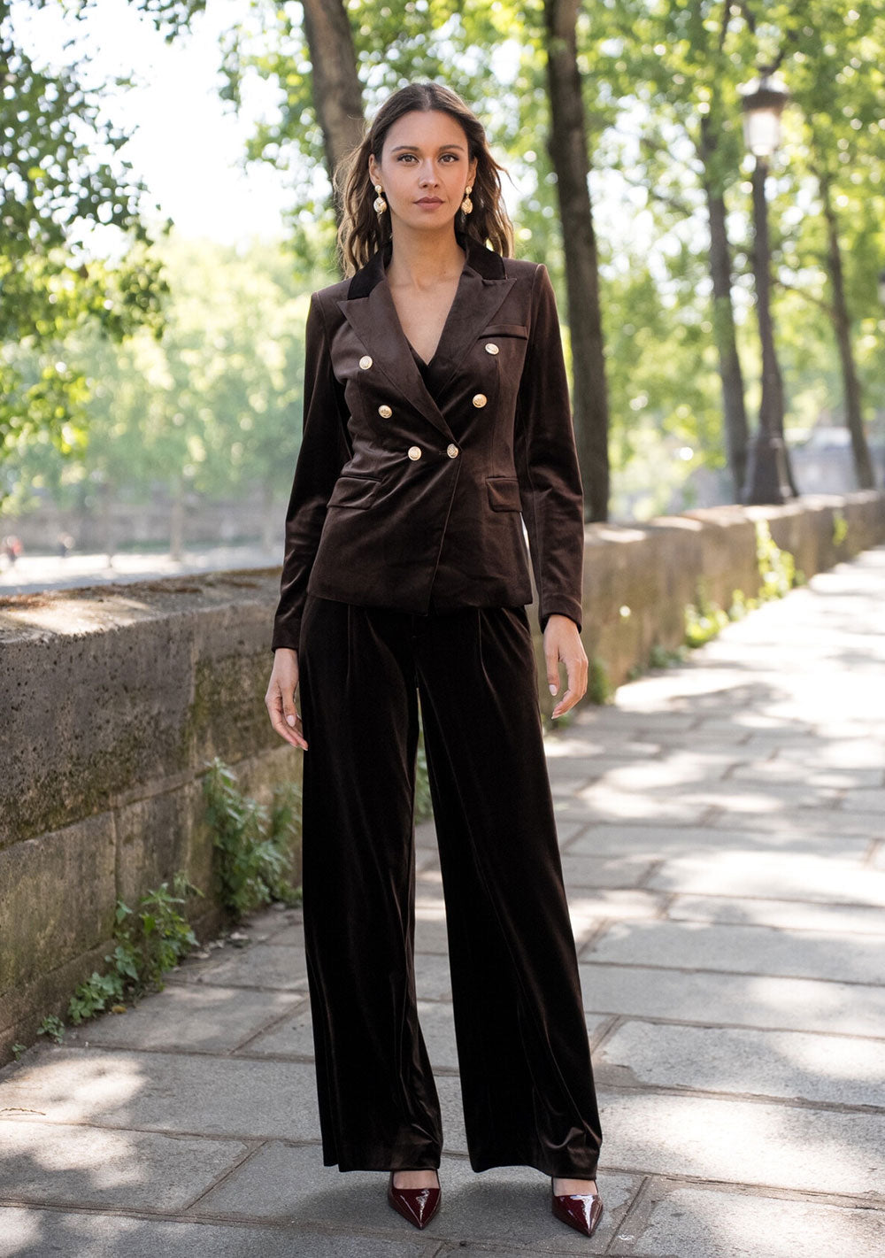 ♡ Samtblazer mit Goldknöpfen