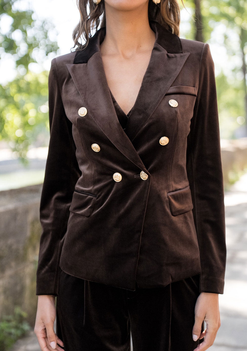 ♡ Samtblazer mit Goldknöpfen