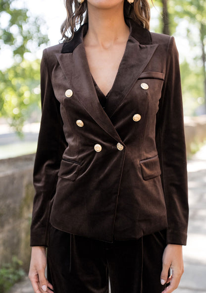 ♡ Samtblazer mit Goldknöpfen