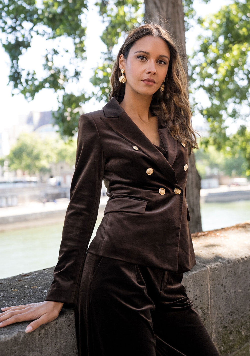 ♡ Samtblazer mit Goldknöpfen