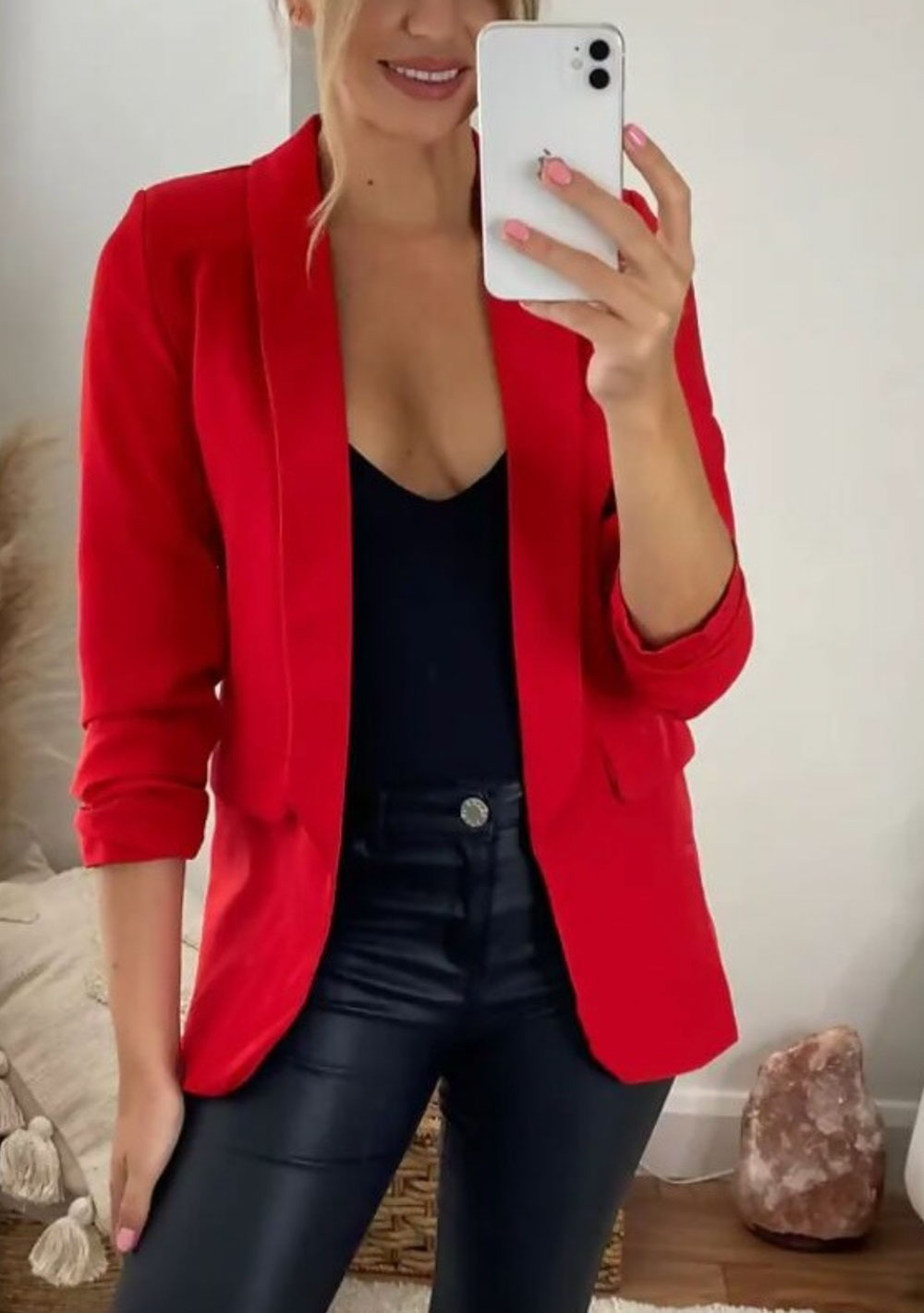 ♡ Offener Blazer mit geschopptem Arm