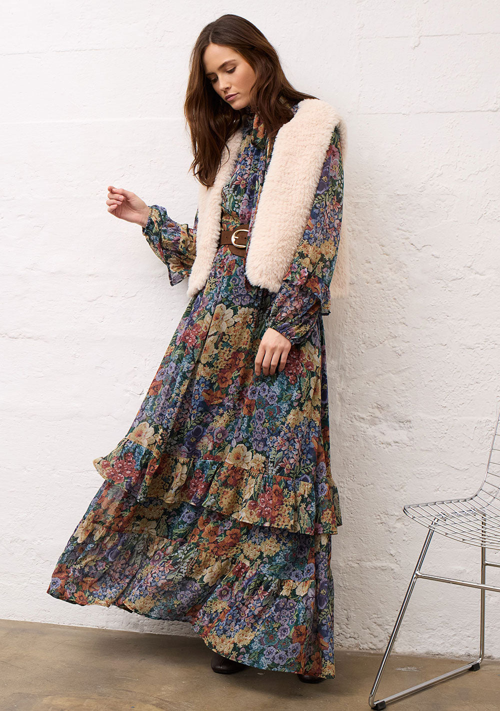 ♡ Maxikleid mit Blumenprint