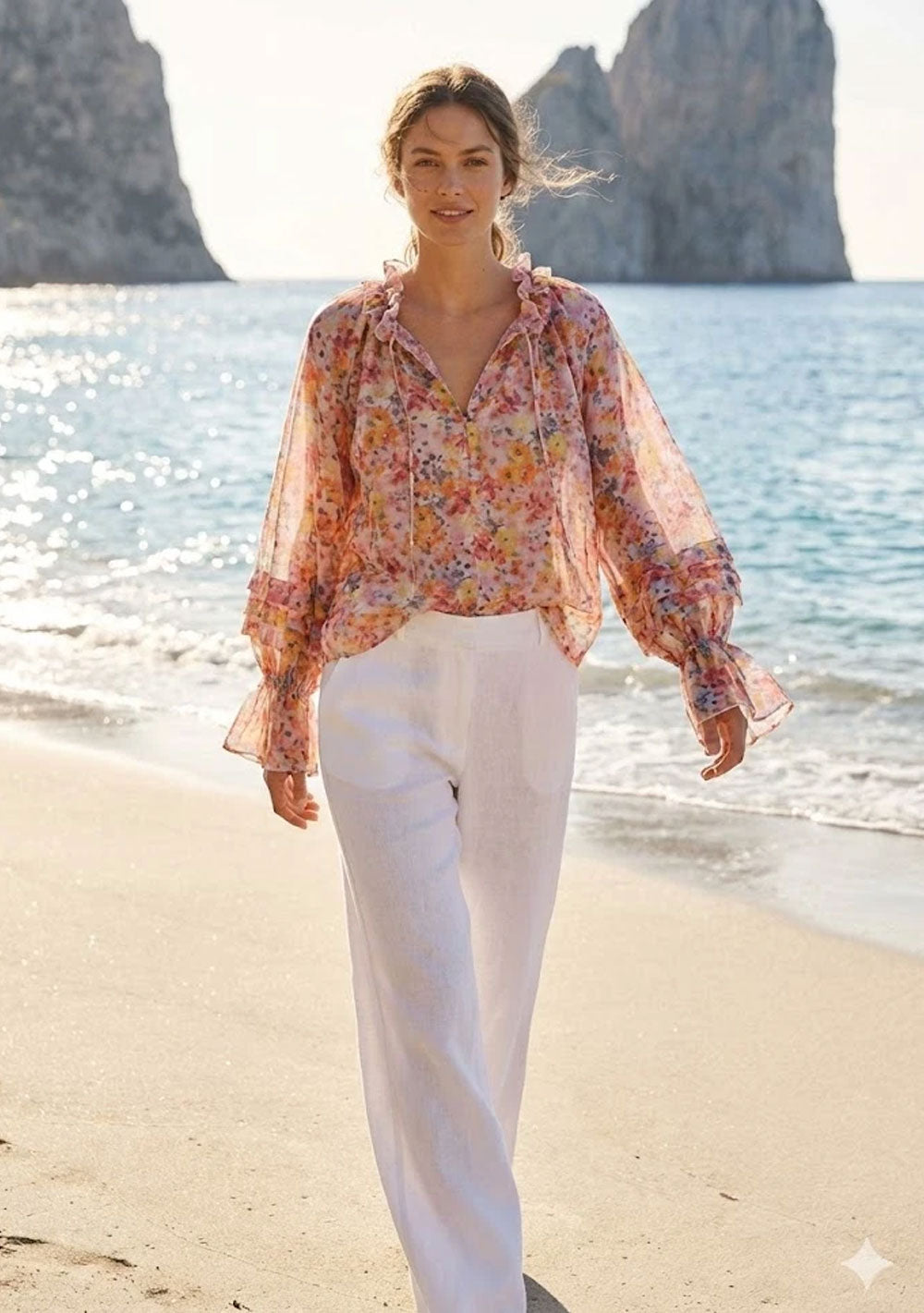 ♡ Bluse mit feinen Blütenprint