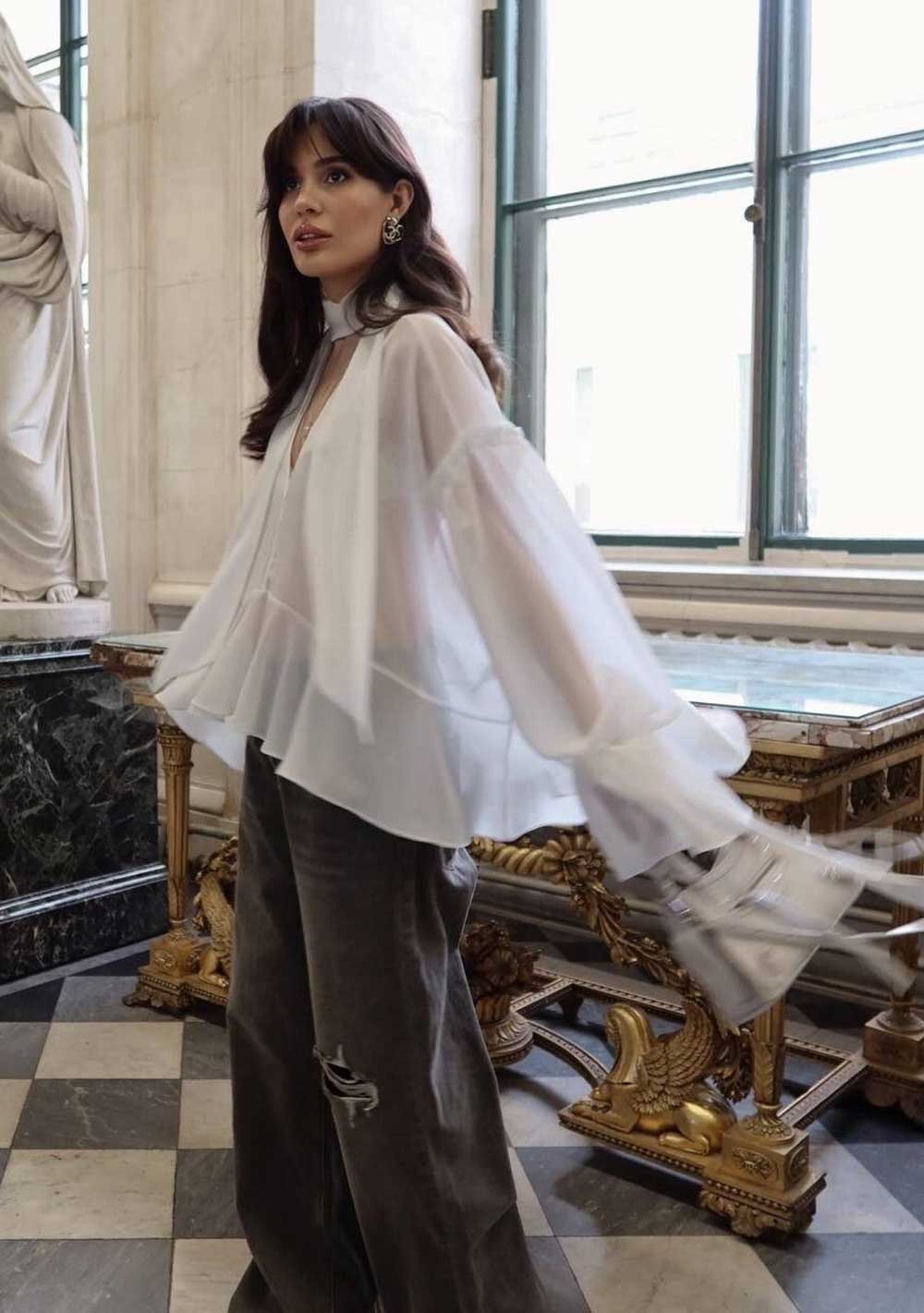 ♡ Weite Bluse mit Rüschen
