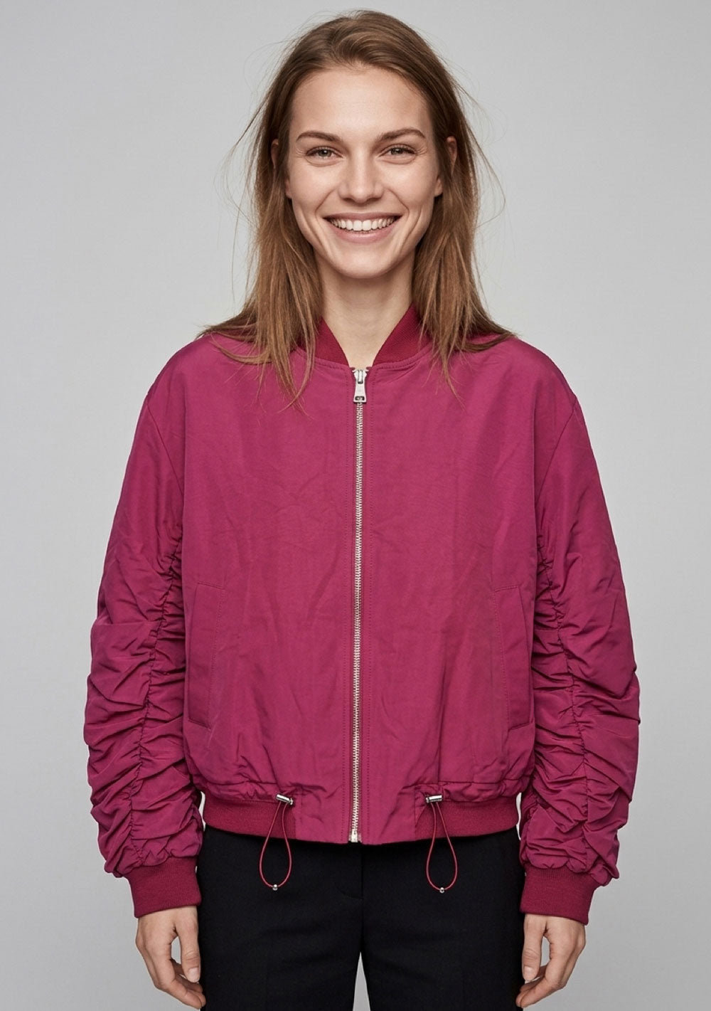 ♡ Bomberjacke mit farbigen Innenfutter