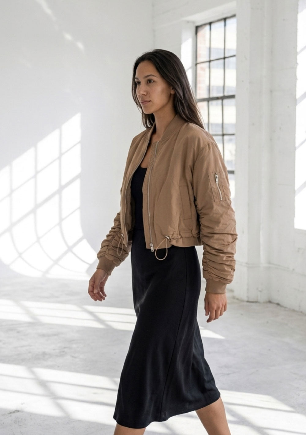 ♡ Bomberjacke mit farbigen Innenfutter
