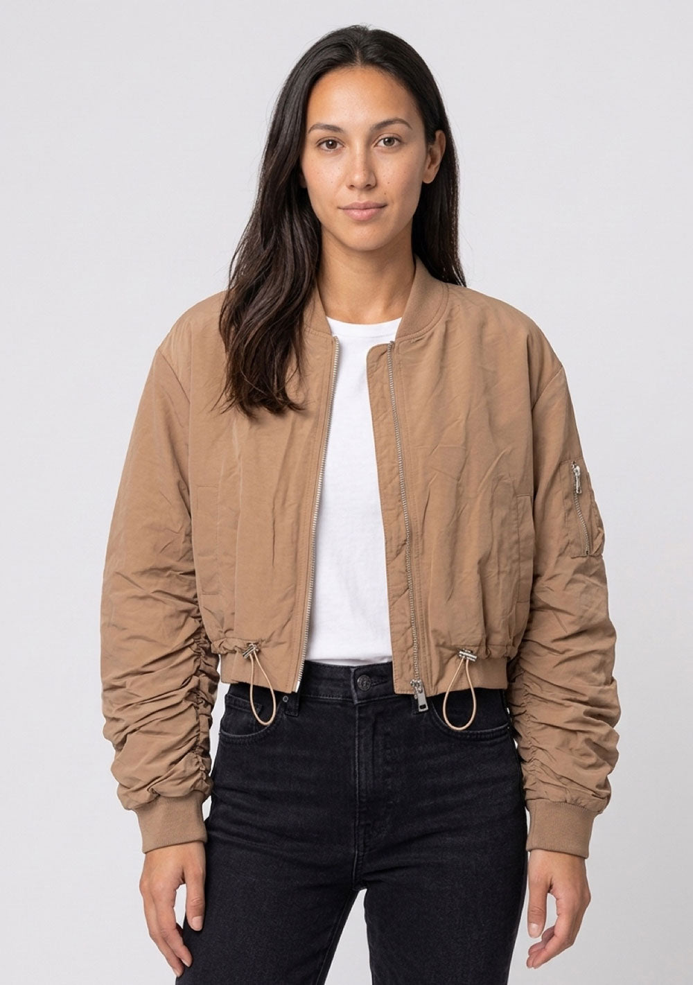 ♡ Bomberjacke mit farbigen Innenfutter