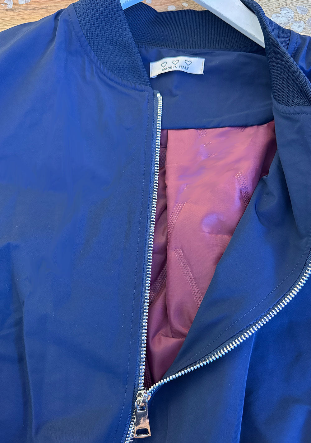 ♡ Bomberjacke mit farbigen Innenfutter