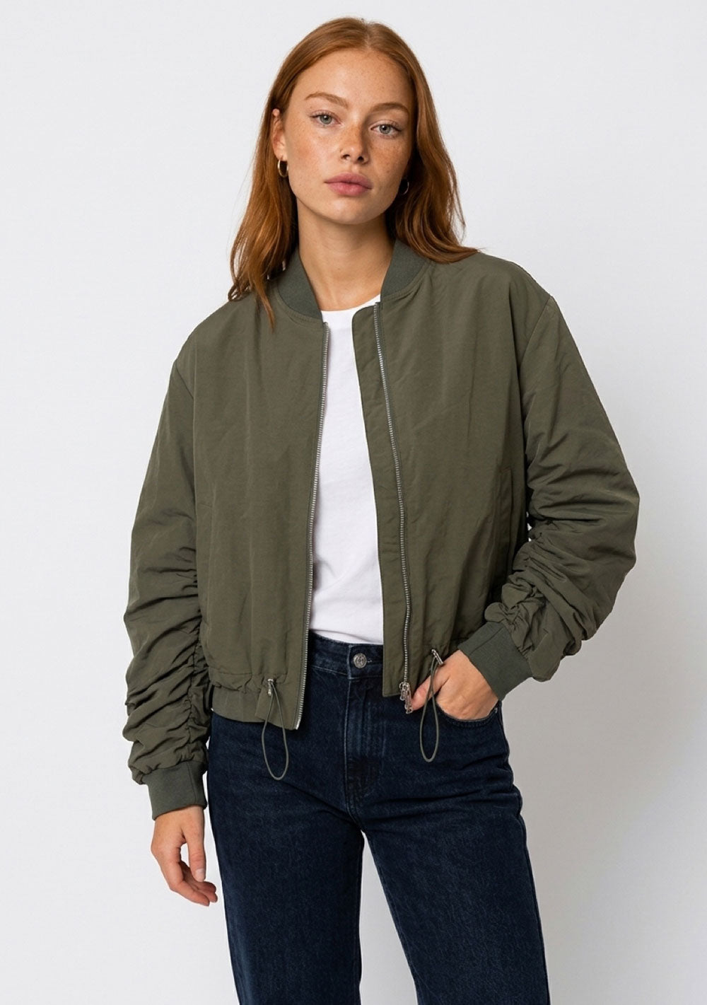 ♡ Bomberjacke mit farbigen Innenfutter