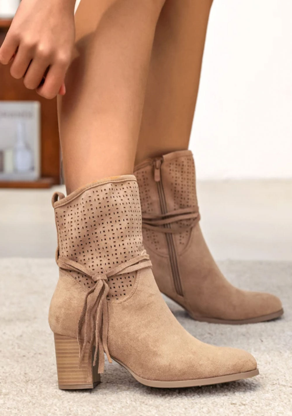 ♡ Stiefeletten mit breitem Absatz