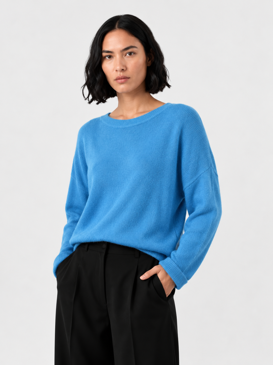 ♡ Strickpullover mit Krempelarm