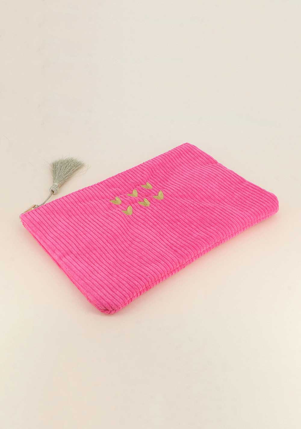 ♡ Kosmetiktasche, Cord, Herzen