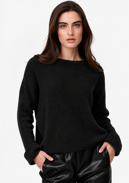 ♡ Strickpullover mit Krempelarm