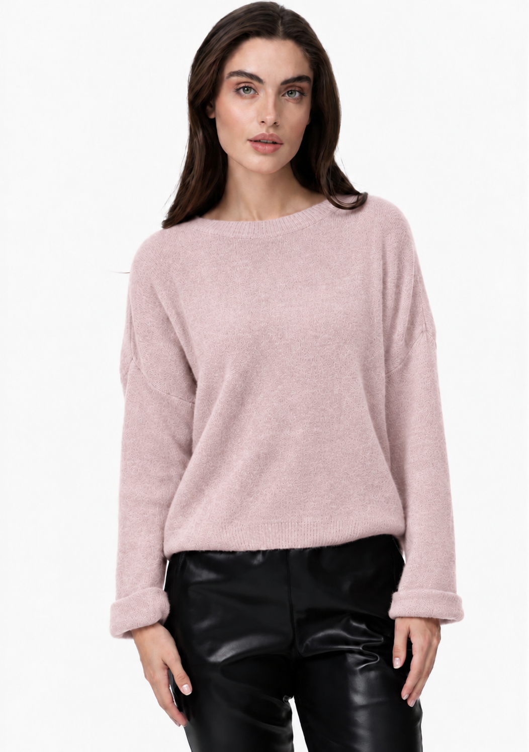 ♡ Strickpullover mit Krempelarm