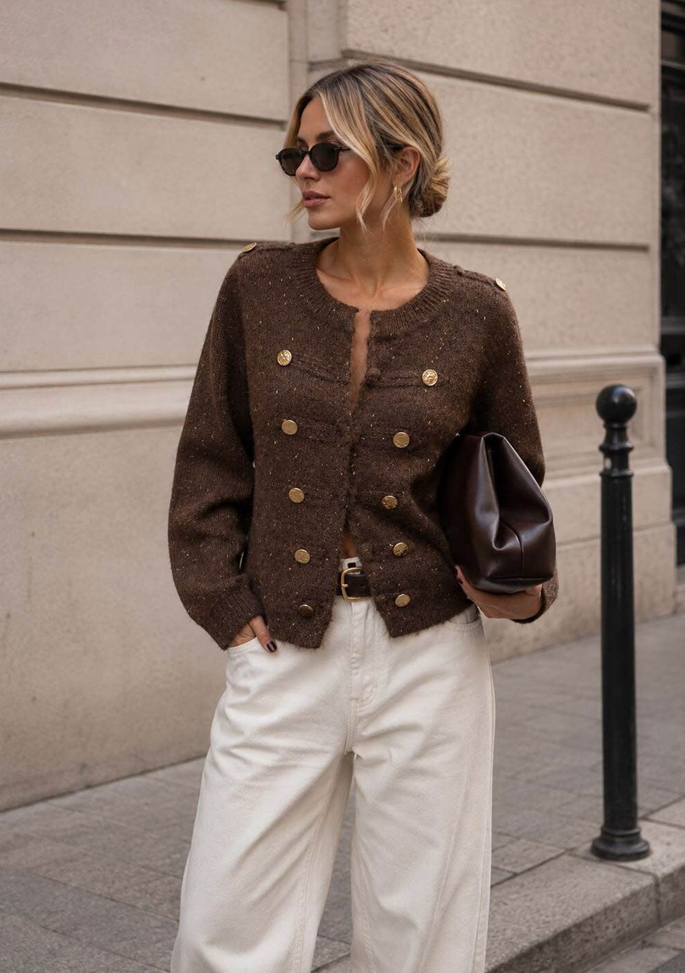 ♡ Strickjacke mit Goldknöpfen