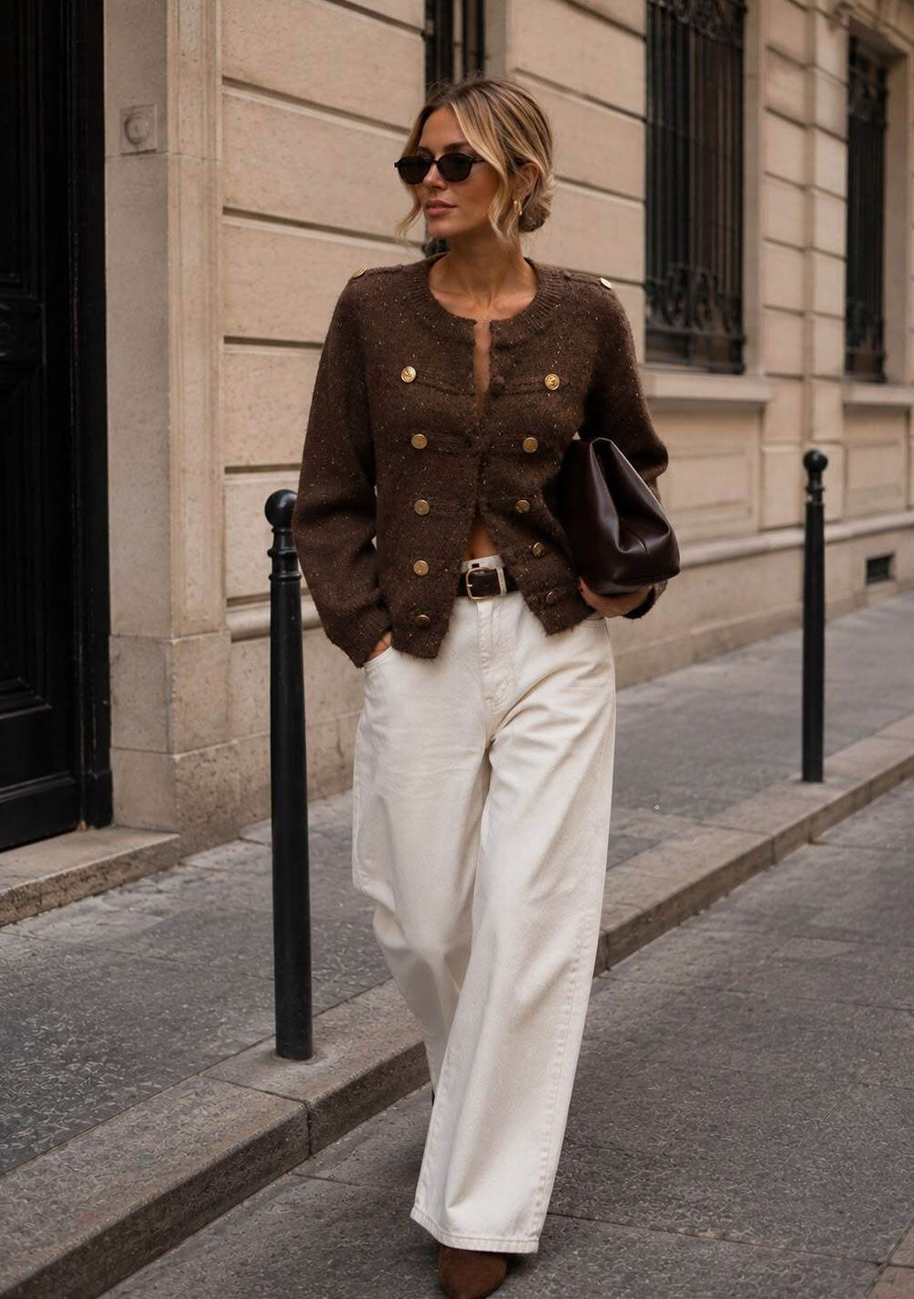 ♡ Strickjacke mit Goldknöpfen
