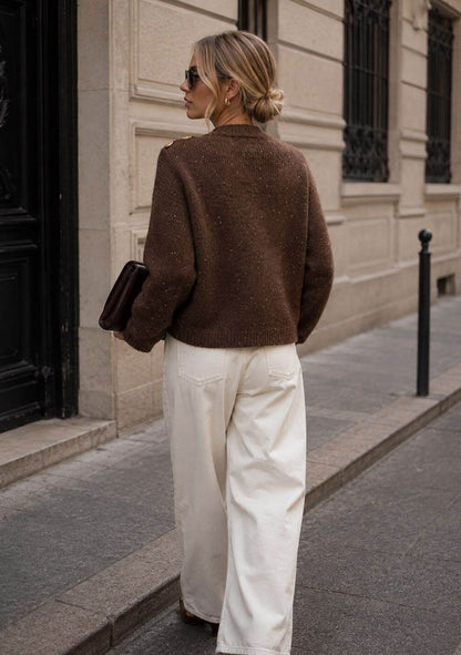 ♡ Strickjacke mit Goldknöpfen