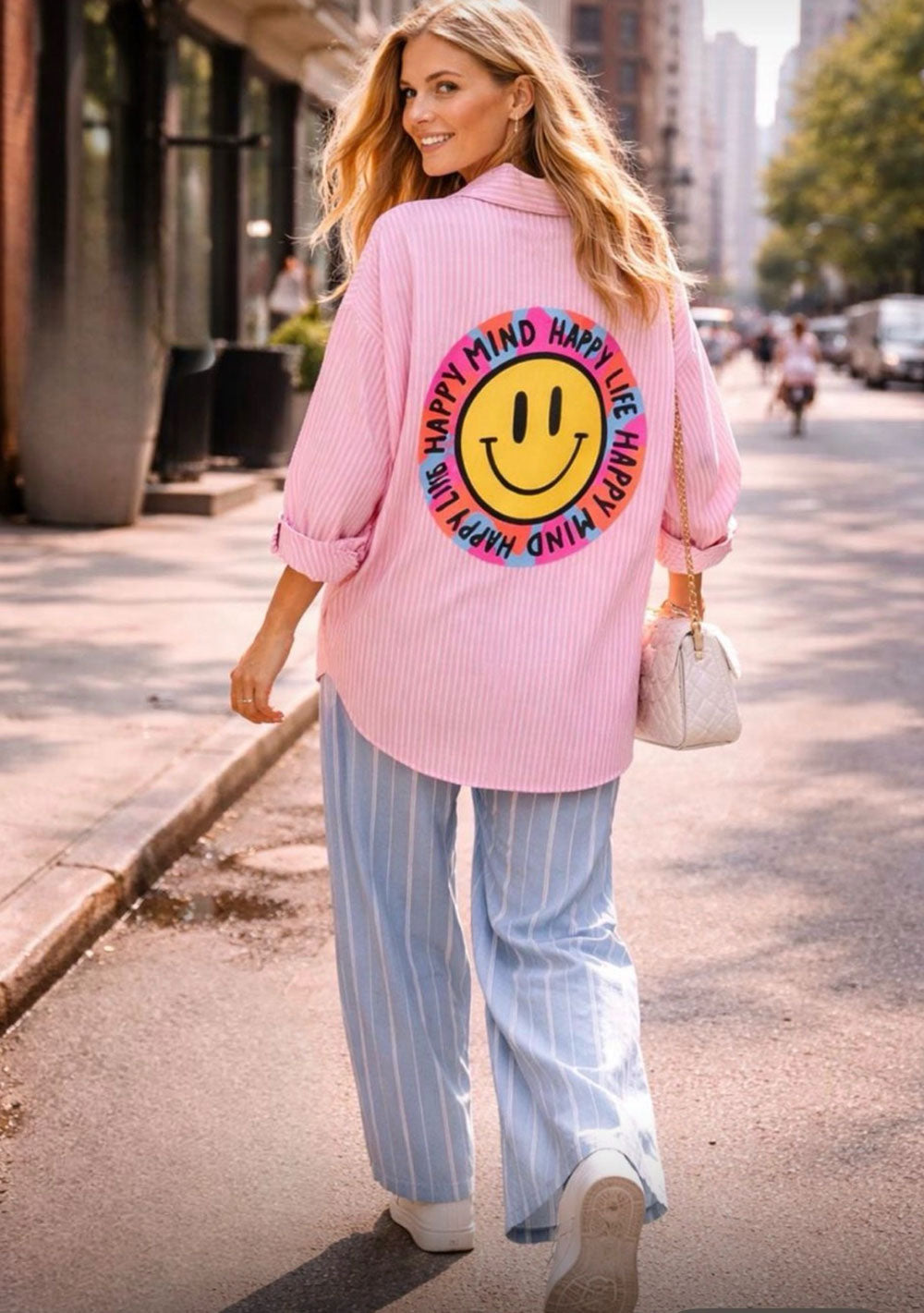 ♡ Gestreifte Bluse mit Aufdruck &