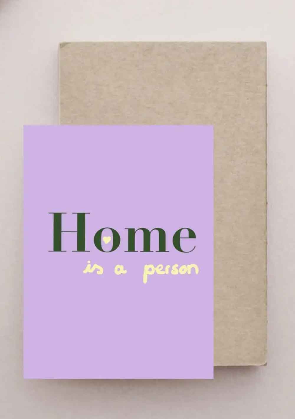 ♡ Postkarte &quot;Home is a person&quot;