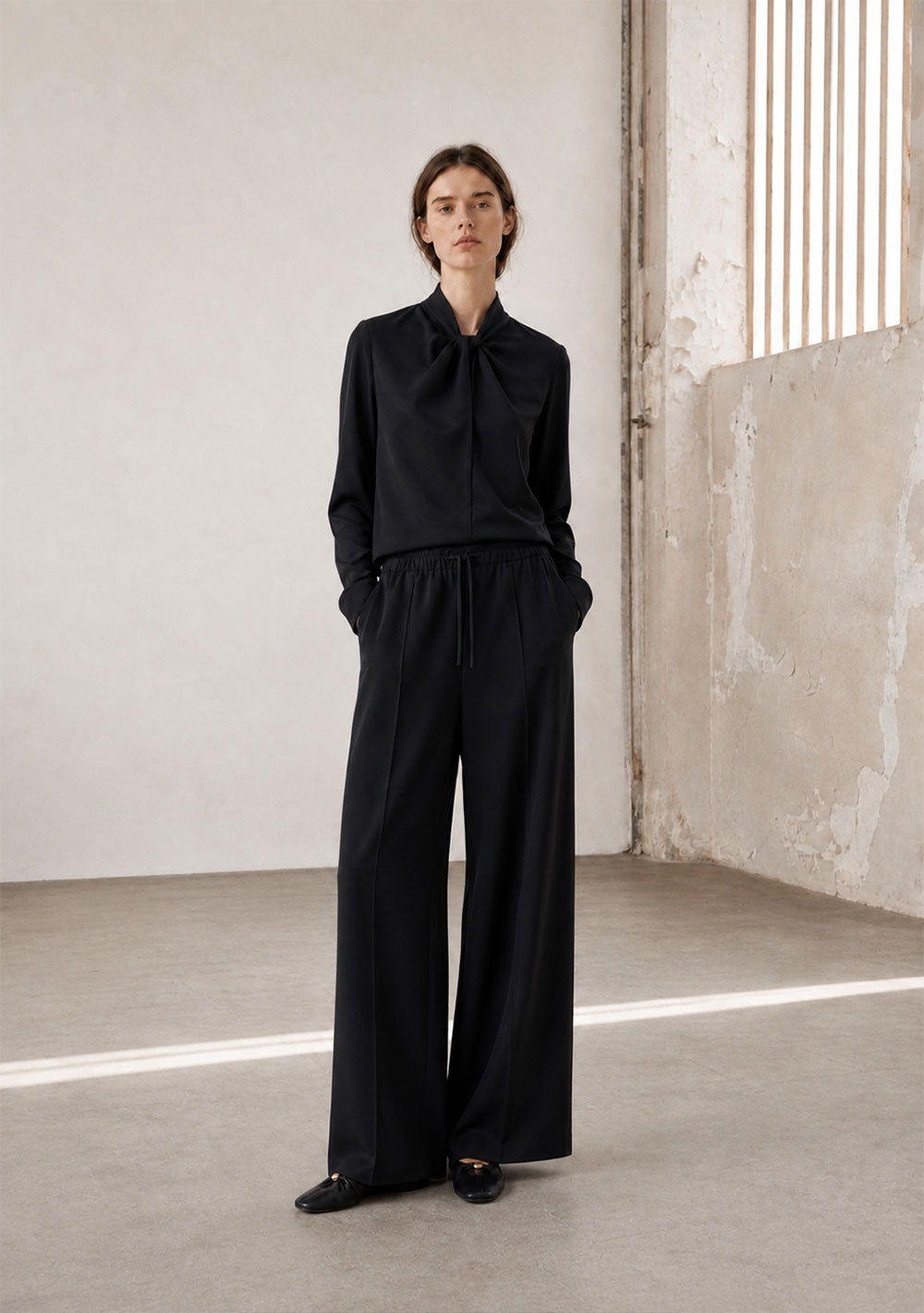 ♡ Hose mit weitem Bein aus Technical Jersey