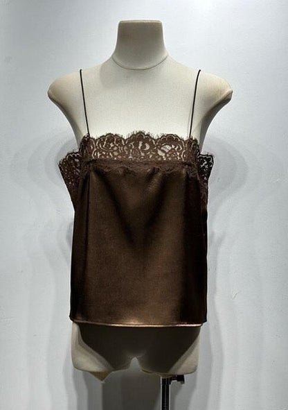 ♡ Satintop mit Spitzenborte