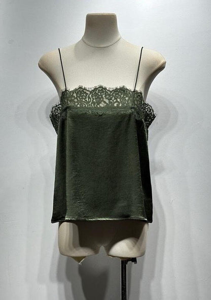 ♡ Satintop mit Spitzenborte