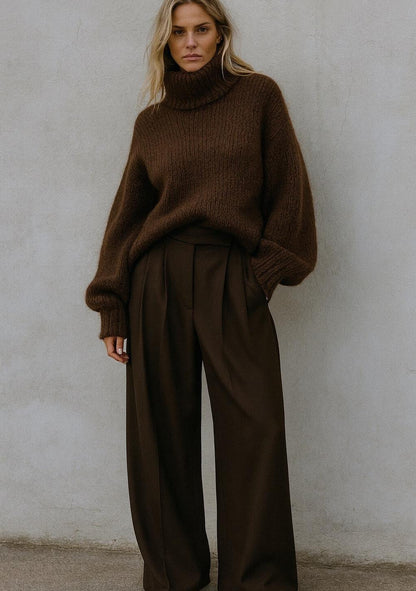 ♡ Weit geschnittene Hose mit Fleece-Baumwollfutter