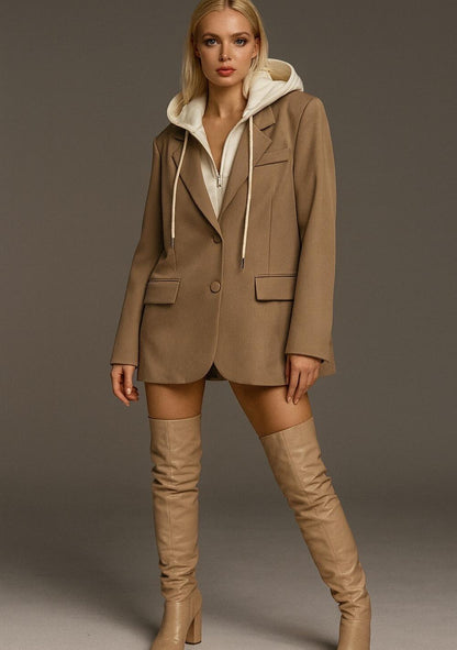 ♡ Blazerjacke mit integriertem Kapuzenpullover