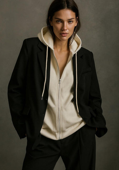 ♡ Blazerjacke mit integriertem Kapuzenpullover
