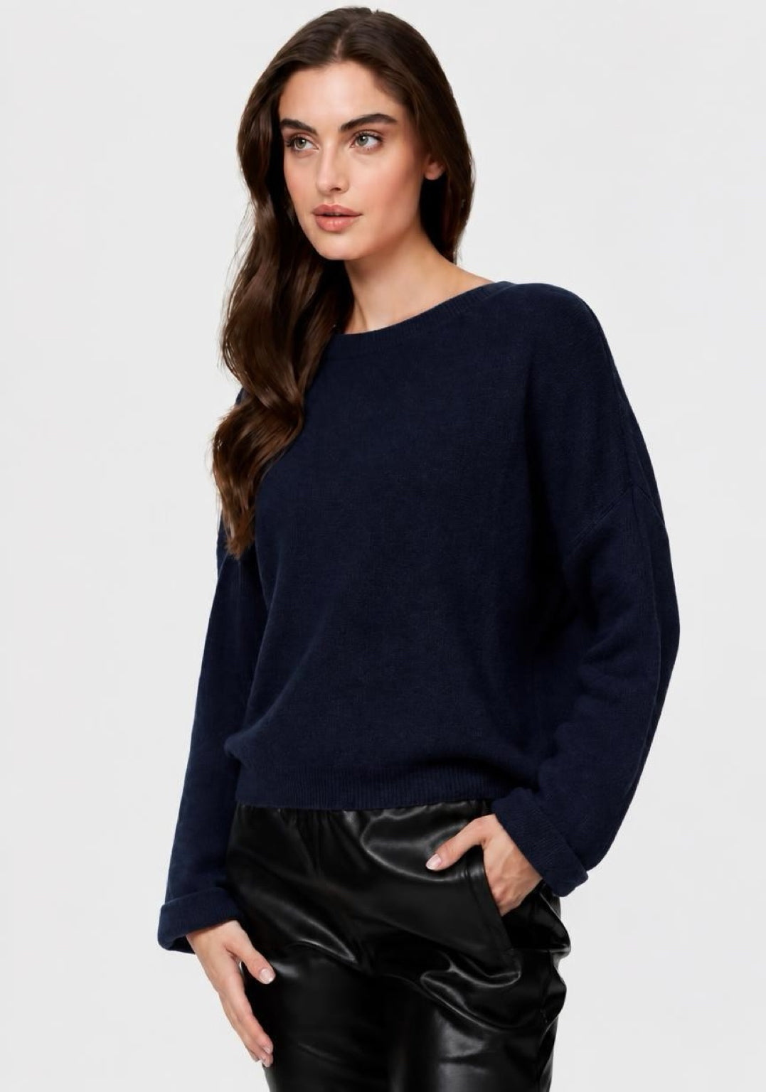 ♡ Strickpullover mit Krempelarm