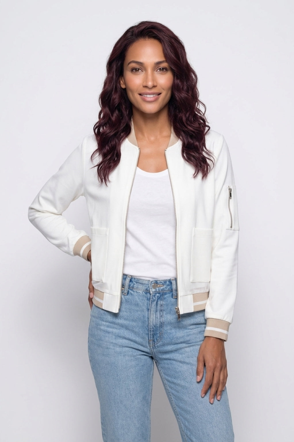 ♡ Stretch Blouson mit Streifen