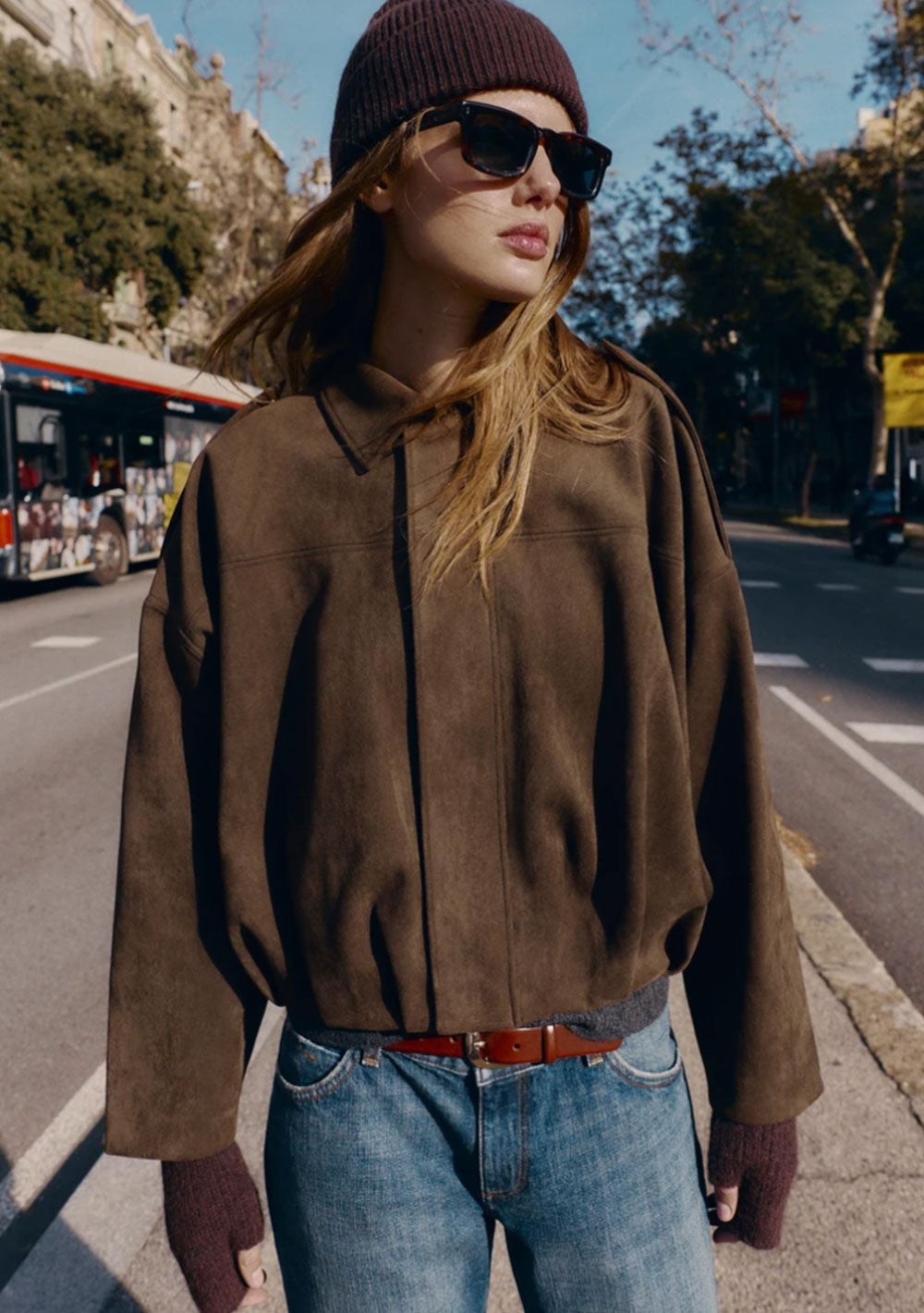 ♡ Jacke in Wildlederoptik