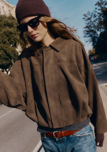 ♡ Jacke in Wildlederoptik