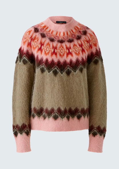 ♡ Flauschige Pullover aus Alpaka im Jacquard gestrickt