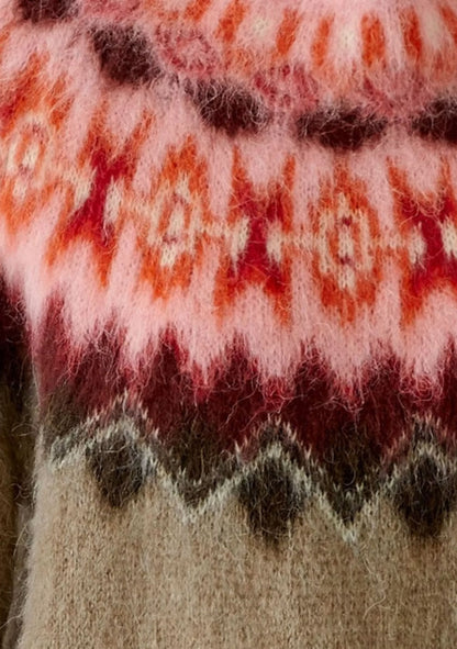 ♡ Flauschige Pullover aus Alpaka im Jacquard gestrickt