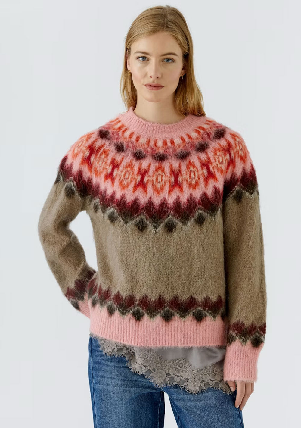 ♡ Flauschige Pullover aus Alpaka im Jacquard gestrickt