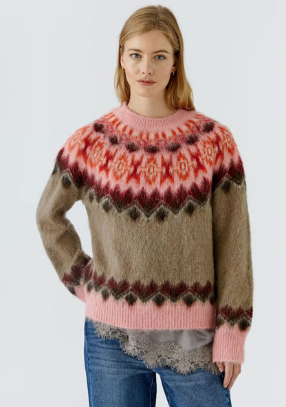 ♡ Flauschige Pullover aus Alpaka im Jacquard gestrickt