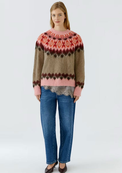 ♡ Flauschige Pullover aus Alpaka im Jacquard gestrickt