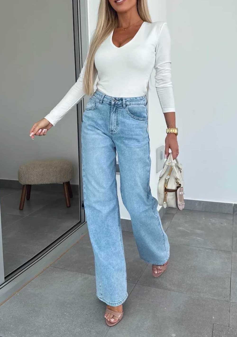 ♡ Jeans mit weitem Bein