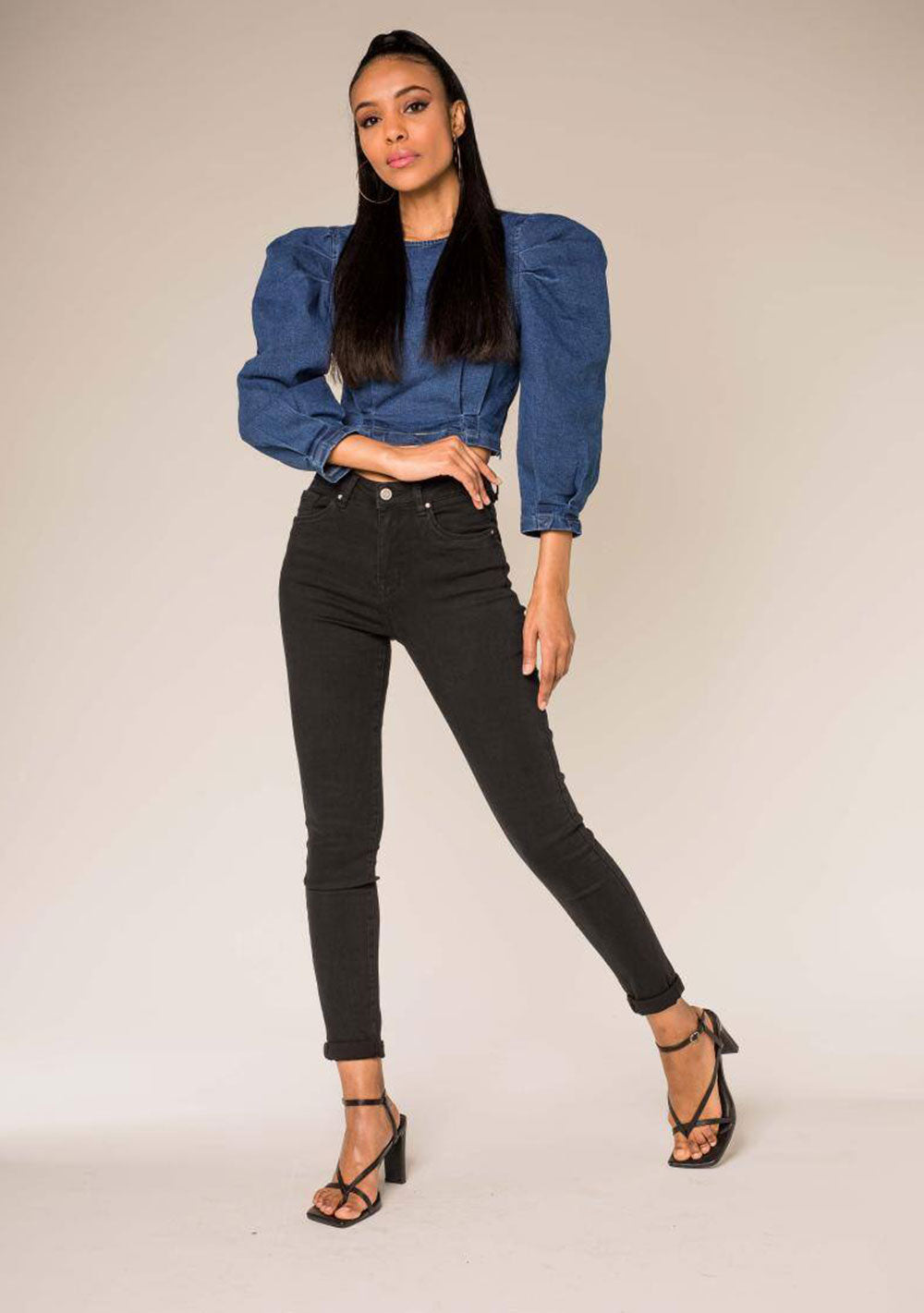 ♡ Slim Jeans mit hoher Taille