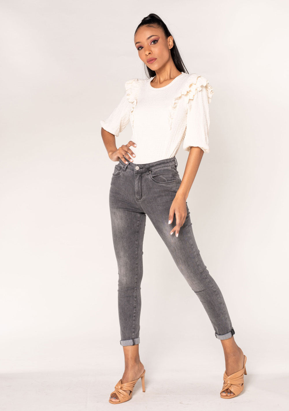 ♡ Slim Jeans mit hoher Taille